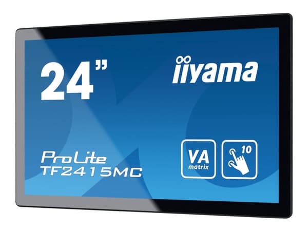 iiyama ProLite TF2415MC-B2 - LED-skärm - 23.8" - öppen ram - pekskärm - 1920 x 1080 Full HD (1080p) @ 60 Hz - VA - 350 cd/m² - 3000:1 - 16 ms - HDMI, Svart