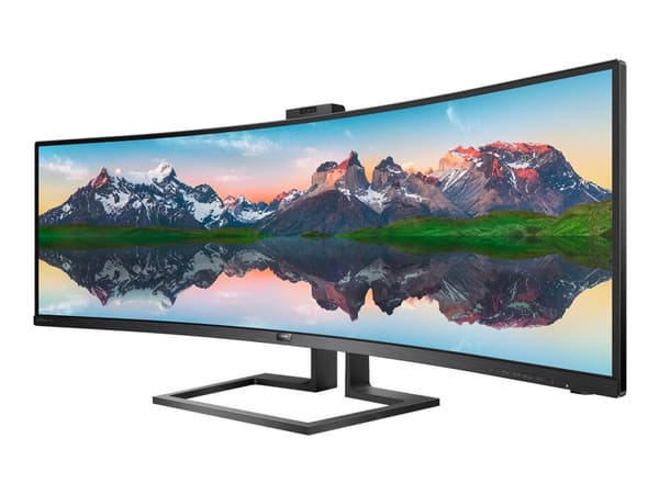Philips Brilliance P-line 499P9H - LED-skärm - böjd - 49" (48.8" visbar) - 5120 x 1440 Dual Quad HD @ 60 Hz - VA - 450 cd/m² - 3000:1 - DisplayHDR 40