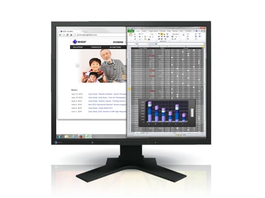 EIZO FlexScan S1934H - LED-skjerm - 19" - 1280 x 1024 - IPS - 250 cd/m² - 1000:1 - 14 ms - DVI-D, VGA, DisplayPort - høyttalere - svart