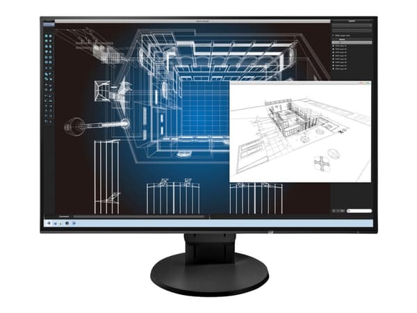 EIZO FlexScan EV2456-BK - LED-skärm - 24.1" - 1920 x 1200 - IPS - 350 cd/m² - 1000:1 - 5 ms - HDMI, DVI-D, VGA, DisplayPort - högtalare - svart