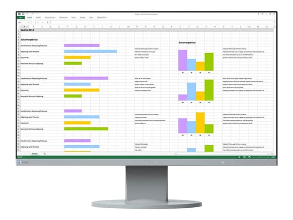 EIZO FlexScan EV2450-GY - LED-skjerm - 23.8" - 1920 x 1080 Full HD (1080p) - IPS - 250 cd/m² - 1000:1 - 5 ms - HDMI, DVI-D, VGA, DisplayPort - høytta