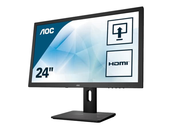 AOC Pro-line E2475PWJ - LED-skjerm - 23.6" - 1920 x 1080 Full HD (1080p) @ 60 Hz - 250 cd/m² - 1000:1 - 2 ms - HDMI, DVI, VGA - høyttalere
