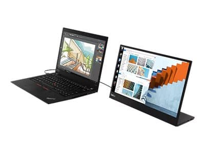 Lenovo ThinkVision M14 - LED-skjerm - 14" - portabel - 1920 x 1080 Full HD (1080p) @ 60 Hz - IPS - 300 cd/m² - 700:1 - 6 ms - 2xUSB-C - ravnsort - Ca