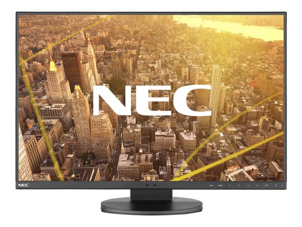 NEC MultiSync EA241WU-BK - LED-skärm - 24" - 1920 x 1200 @ 60 Hz - IPS - 300 cd/m² - 1000:1 - 5 ms - HDMI, DVI-D, VGA, DisplayPort - högtalare - svar