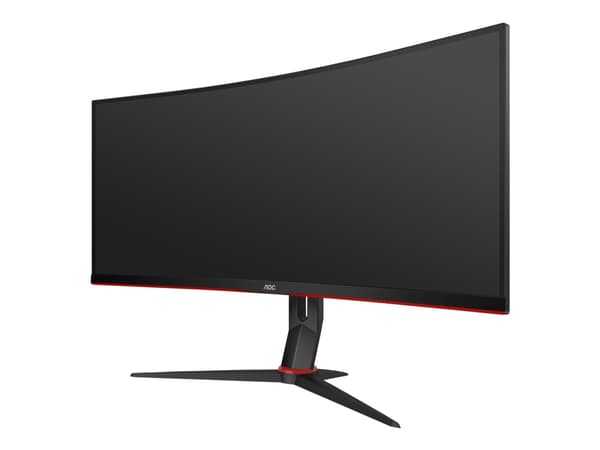 AOC Gaming CU34G2X/BK - LED-skjerm - gaming - kurvet - 34" - 3440 x 1440 WQHD @ 144 Hz - VA - 300 cd/m² - 3000:1 - 1 ms - 2xHDMI, DisplayPort - svart