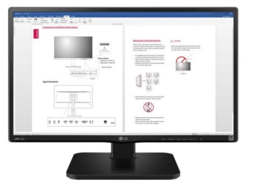 LG 24BK450H platta pc-skärmar 60,5 cm (23.8") 1920 x 1080 pixlar Full HD LCD Svart