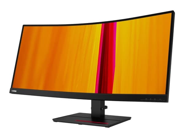 Lenovo ThinkVision T34w-20 - LED-skjerm - kurvet - 34" - 3440 x 1440 UWQHD - VA - 350 cd/m² - 3000:1 - 4 ms - HDMI, DisplayPort, USB-C - ravnsort - f