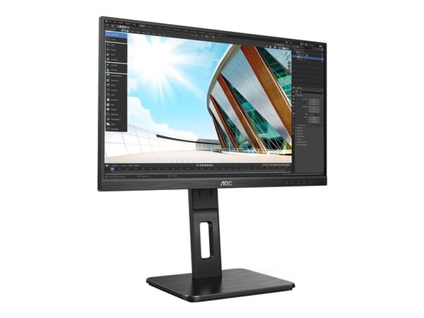 AOC 22P2Q - LED-skärm - 22" (21.5" visbar) - 1920 x 1080 Full HD (1080p) @ 75 Hz - IPS - 250 cd/m² - 1000:1 - 4 ms - HDMI, DVI, 2xDisplayPort, VGA -