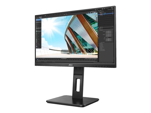 AOC 22P2Q - LED-skärm - 22" (21.5" visbar) - 1920 x 1080 Full HD (1080p) @ 75 Hz - IPS - 250 cd/m² - 1000:1 - 4 ms - HDMI, DVI, 2xDisplayPort, VGA - Svart
