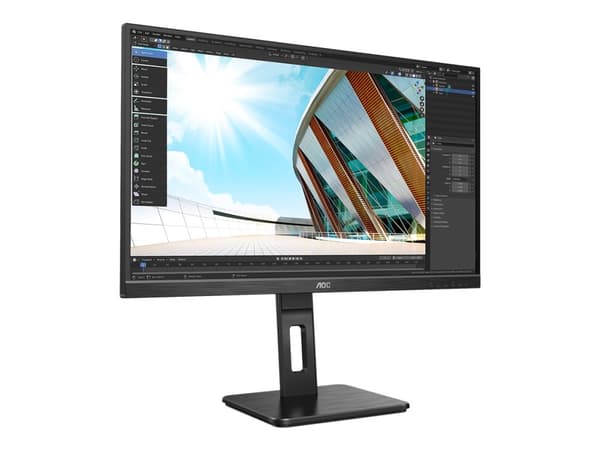 AOC 27P2Q - LED-näyttö - 27" - 1920 x 1080 Full HD (1080p) @ 75 Hz - IPS - 250 cd/m² - 1000:1 - 4 ms - HDMI, DVI, DisplayPort, VGA - kaiuttimet - mus
