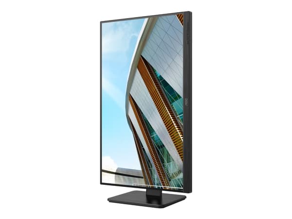AOC Q27P2Q - LED-skjerm - 27" - 2560 x 1440 QHD @ 75 Hz - IPS - 300 cd/m² - 1000:1 - 4 ms - HDMI, VGA, DisplayPort - høyttalere - svart