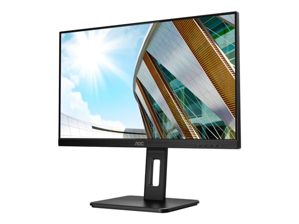 AOC 24P2Q - LED-skjerm - 24" (23.8" synlig) - 1920 x 1080 Full HD (1080p) @ 75 Hz - IPS - 250 cd/m² - 1000:1 - 4 ms - HDMI, DVI, DisplayPort, VGA - h
