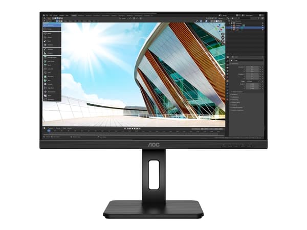 AOC 24P2Q - LED-skjerm - 24" (23.8" synlig) - 1920 x 1080 Full HD (1080p) @ 75 Hz - IPS - 250 cd/m² - 1000:1 - 4 ms - HDMI, DVI, DisplayPort, VGA - h