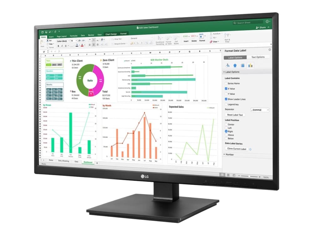 LG 24BN550Y-B - LED-skjerm - 24" (23.8" synlig) - 1920 x 1080 Full HD (1080p) @ 75 Hz - IPS - 250 cd/m² - 1000:1 - 5 ms - HDMI, DVI, DisplayPort - hø