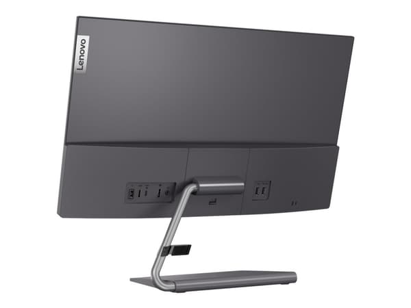 Lenovo Q24h-10 - LED-skärm - 23.8" - 2560 x 1440 QHD @ 75 Hz - IPS - 300 cd/m² - 1000:1 - 4 ms - HDMI, DisplayPort, USB-C - högtalare - varmt grå