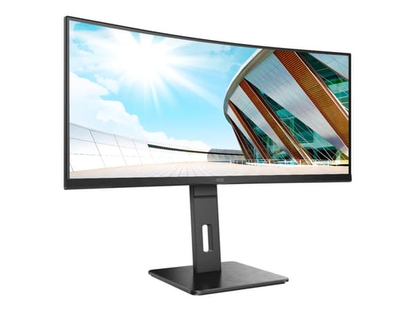 AOC Pro-line CU34P2A - P2 Series - LED-skärm - böjd - 34" - 3440 x 1440 UWQHD @ 100 Hz - VA - 300 cd/m² - 3000:1 - 1 ms - 2xHDMI, DisplayPort - högta