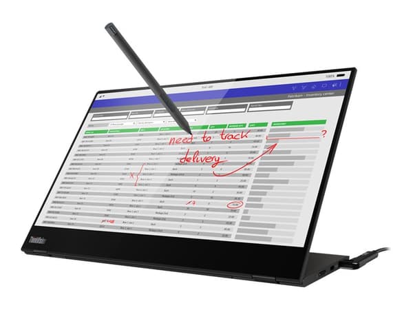 Lenovo ThinkVision M14t - LED-skjerm - 14" - portabel - berøringsskjerm - 1920 x 1080 Full HD (1080p) @ 60 Hz - 300 cd/m² - 700:1 - 6 ms - 2xUSB-C -