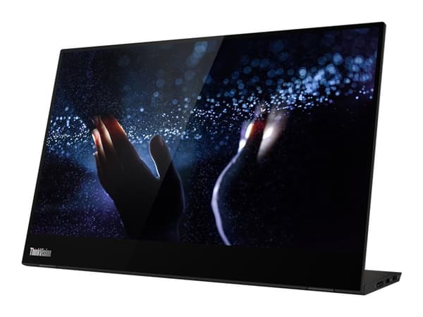Lenovo ThinkVision M14t - LED-skjerm - 14" - portabel - berøringsskjerm - 1920 x 1080 Full HD (1080p) @ 60 Hz - 300 cd/m² - 700:1 - 6 ms - 2xUSB-C - Sort