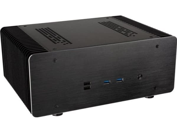 Akasa A-ITX48-M1B, Small Form Factor (SFF), PC, Sort, Mini-ITX, Aluminium, Kobber, HDD, Strøm Sort