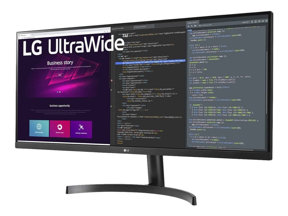 LG 34WN700-B - LED-skärm - 34" - 3440 x 1440 UWQHD @ 75 Hz - IPS - 300 cd/m² - 1000:1 - 5 ms - 2xHDMI, DisplayPort