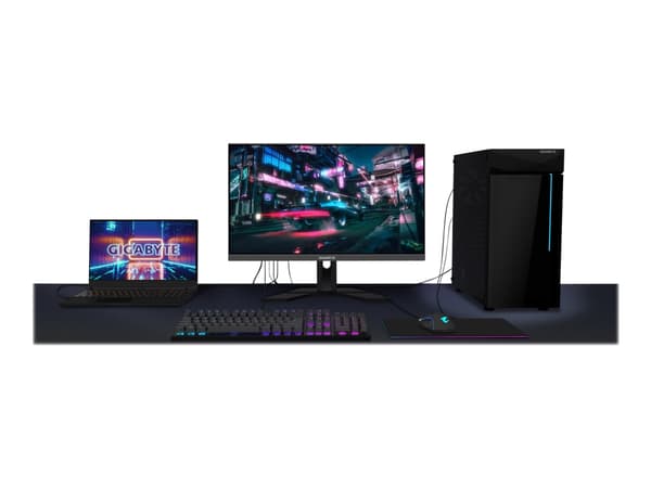 Gigabyte M27Q - LED-näyttö - 27" - 2560 x 1440 QHD @ 170 Hz - IPS - 350 cd/m² - 1000:1 - DisplayHDR 400 - 0,5 ms - 2xHDMI, DisplayPort, USB-C, USB-C