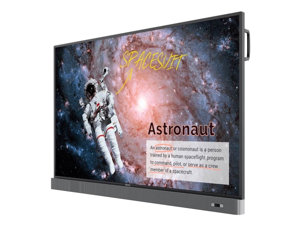 BenQ RM6502K - 65" Diagonalklasse Education IFP Series LED-bakgrunnsbelyst LCD-skjerm - interaktiv - med innebygd interaktiv tusjtavle, berøringsskje