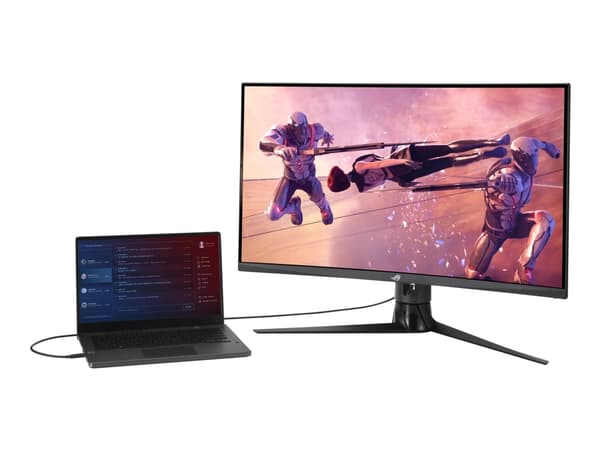 ASUS ROG Strix XG32VC - LED-skjerm - gaming - kurvet - 31.5" - 2560 x 1440 WQHD - VA - 400 cd/m² - 3000:1 - DisplayHDR 400 - 1 ms - HDMI, DisplayPort Svart