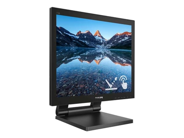 Philips B Line 172B9TL - LED-skjerm - 17" - berøringsskjerm - 1280 x 1024 SXGA @ 60 Hz - TN - 250 cd/m² - 1000:1 - 1 ms - HDMI, DVI-D, VGA, DisplayPo Sort
