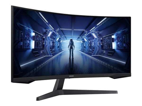 Samsung Odyssey G5 C34G55TWWU - G55T Series - LED-skjerm - kurvet - 34" - 3440 x 1440 UWQHD @ 165 Hz - VA - 250 cd/m² - 2500:1 - HDR10 - 1 ms - HDMI,