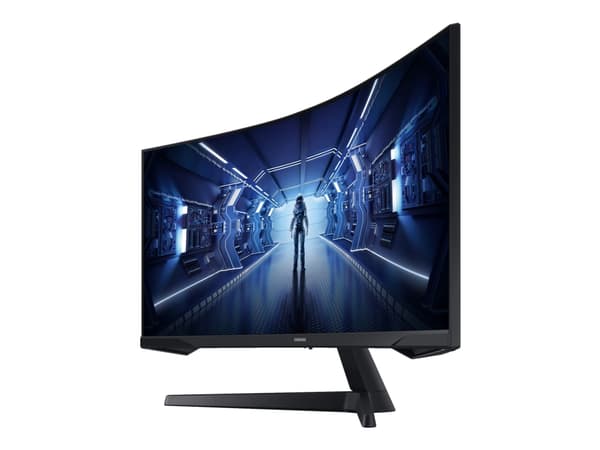 Samsung Odyssey G5 C34G55TWWU - G55T Series - LED-skjerm - kurvet - 34" - 3440 x 1440 UWQHD @ 165 Hz - VA - 250 cd/m² - 2500:1 - HDR10 - 1 ms - HDMI, Sort