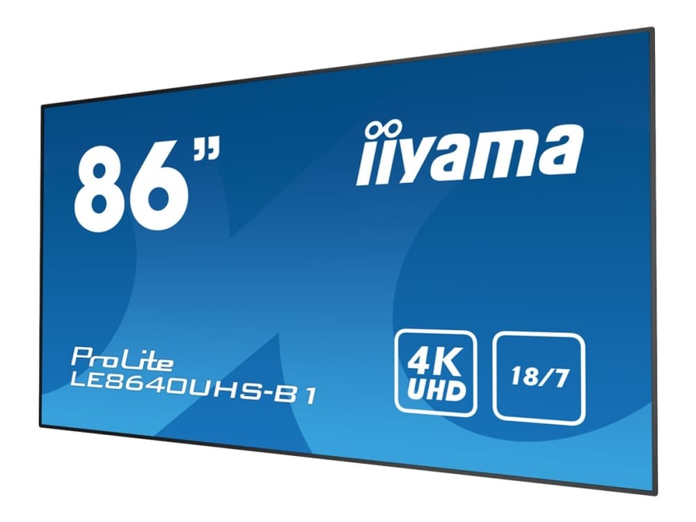 iiyama LE8640UHS-B1, 2,17 m (85.6"), LED, 3840 x 2160 pixlar, 410 cd/m², 4K Ultra HD, 16:9