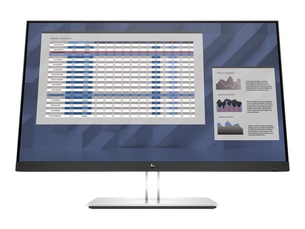 HP E27 G4 - E-serien - LED-skärm - 27" - 1920 x 1080 Full HD (1080p) @ 60 Hz - IPS - 250 cd/m² - 1000:1 - 5 ms - HDMI, VGA, DisplayPort - svart