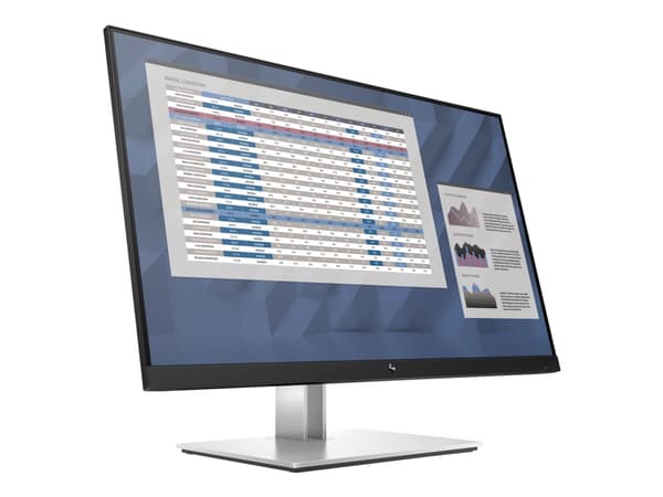 HP E27 G4 - E-serien - LED-skärm - 27" - 1920 x 1080 Full HD (1080p) @ 60 Hz - IPS - 250 cd/m² - 1000:1 - 5 ms - HDMI, VGA, DisplayPort - svart