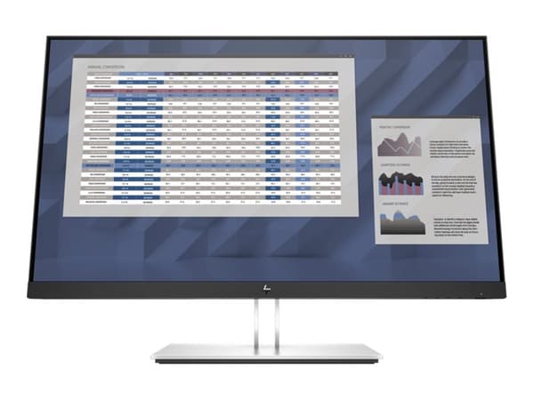 HP E27 G4 - E-Series - LED-skjerm - 27" - 1920 x 1080 Full HD (1080p) @ 60 Hz - IPS - 250 cd/m² - 1000:1 - 5 ms - HDMI, VGA, DisplayPort - svart