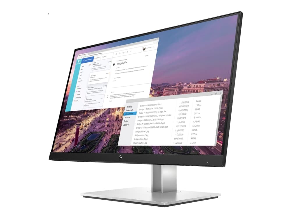 HP E23 G4 - E-Series - LED-skärm - 23" (23" visbar) - 1920 x 1080 Full HD (1080p) @ 60 Hz - IPS - 250 cd/m² - 1000:1 - 5 ms - HDMI, VGA, DisplayPort