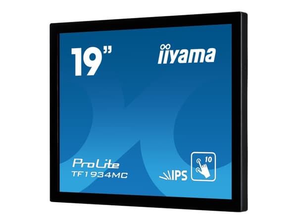 iiyama ProLite TF1934MC-B7X - LED-näyttö - 19" - avoin kehys - kosketusnäyttö - 1280 x 1024 - IPS - 350 cd/m² - 1000:1 - 14 ms - HDMI, VGA, DisplayPo musta