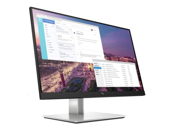 HP E23 G4 - E-Series - LED-skärm - 23" - 1920 x 1080 Full HD (1080p) @ 60 Hz - IPS - 250 cd/m² - 1000:1 - 5 ms - HDMI, VGA, DisplayPort - svart, silv