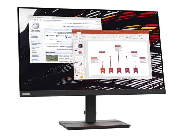 Lenovo ThinkVision S24e-20 - LED-näyttö - 24" (23,8" katseluun) - 1920 x 1080 Full HD (1080p) - VA - 250 cd/m² - 3000:1 - 4 ms - HDMI, VGA - mattamus
