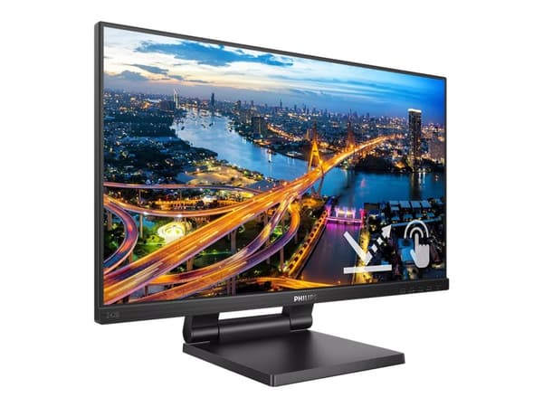 Philips 242B1TC - LED-skärm - 24" (23.8" visbar) - pekskärm - 1920 x 1080 Full HD (1080p) @ 75 Hz - IPS - 250 cd/m² - 1000:1 - 4 ms - HDMI, VGA, Disp