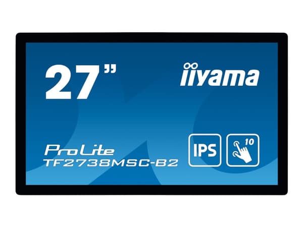 iiyama ProLite TF2738MSC-B2 - LED-skjerm - 27" - åpen ramme - berøringsskjerm - 1920 x 1080 Full HD (1080p) @ 60 Hz - A-MVA+ - 300 cd/m² - 3000:1 - 5