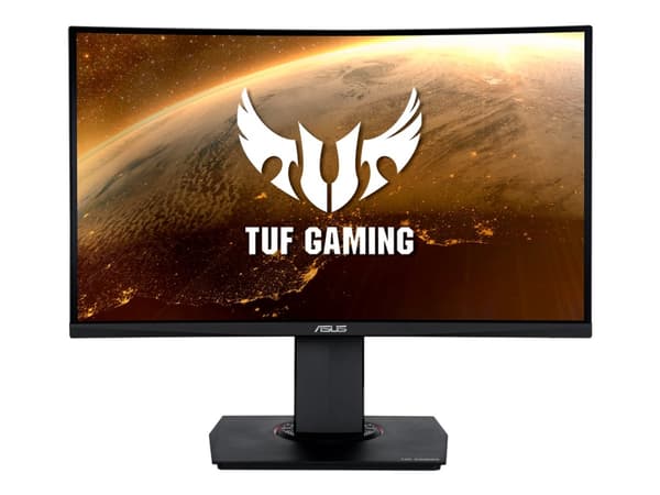 ASUS TUF Gaming VG24VQR - LED-skjerm - gaming - kurvet - 23.6" - 1920 x 1080 Full HD (1080p) @ 165 Hz - VA - 350 cd/m² - 3000:1 - 1 ms - 2xHDMI, Disp