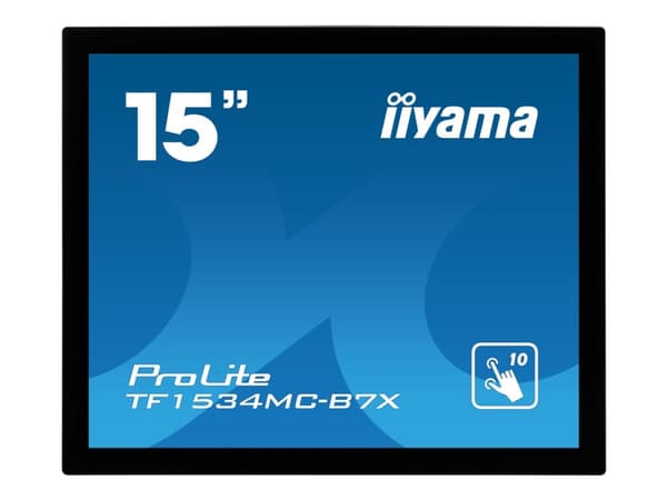 iiyama ProLite TF1534MC-B7X - LED-skjerm - 15" - åpen ramme - berøringsskjerm - 1024 x 768 - TN - 370 cd/m² - 700:1 - 8 ms - HDMI, VGA, DisplayPort -