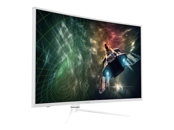 LC Power - LED-skärm - böjd - 38.5" - 2560 x 1440 QHD @ 165 Hz - VA - 350 cd/m² - 3000:1 - DisplayHDR 400 - 1 ms - 2xHDMI, 2xDisplayPort - vit