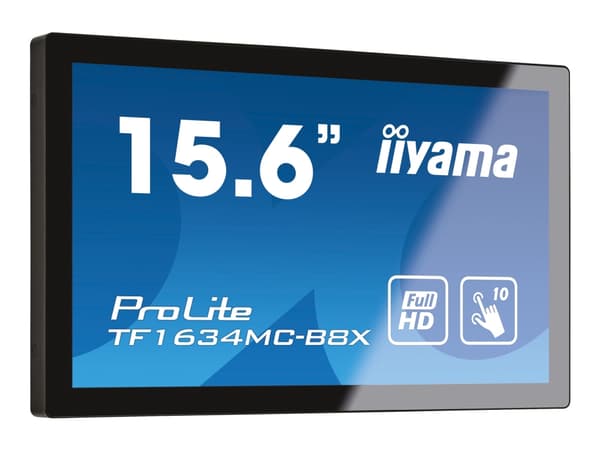 iiyama ProLite TF1634MC-B8X - LED-näyttö - 15,6" - avoin kehys - kosketusnäyttö - 1920 x 1080 Full HD (1080p) @ 60 Hz - IPS - 450 cd/m² - 700:1 - 25