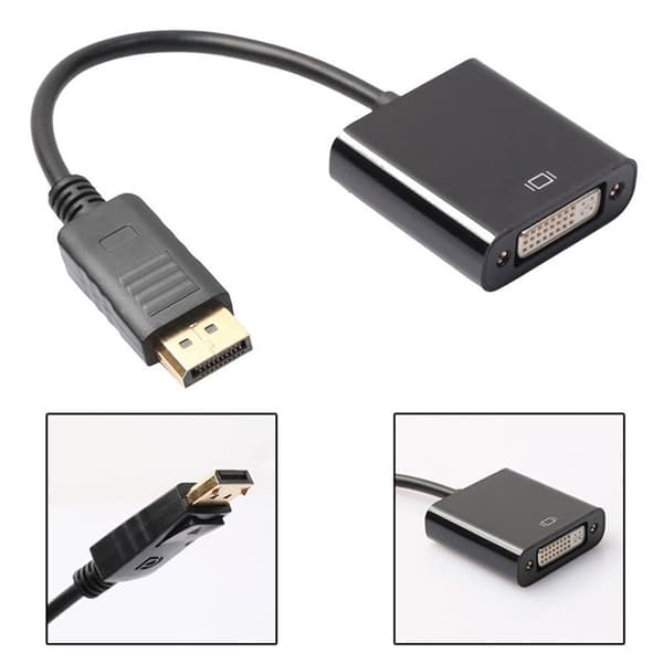 Displayport Hane till DVI-D Hona 20 cm