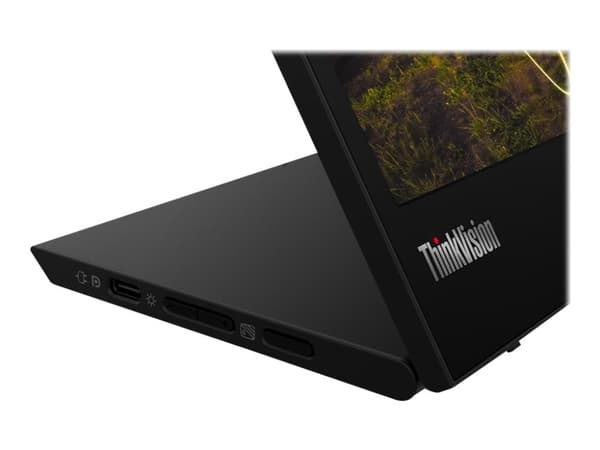 Lenovo ThinkVision M15 - LED-skjerm - 15.6" - portabel - 1920 x 1080 Full HD (1080p) @ 60 Hz - IPS - 250 cd/m² - 1000:1 - 6 ms - 2xUSB-C - ravnsort -