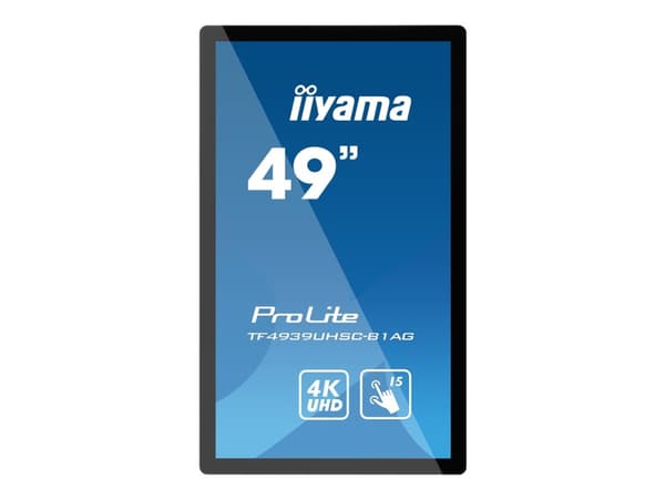 iiyama ProLite TF4939UHSC-B1AG - 49" Diagonal klass LED-bakgrundsbelyst LCD-skärm - interaktiv digital skyltning - med pekskärm (multitouch) - 4K UHD