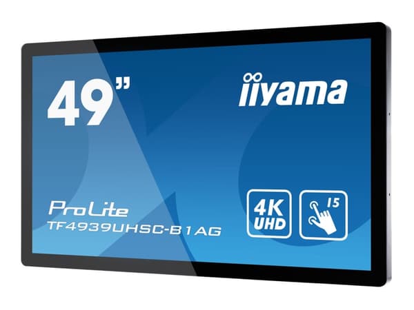 iiyama ProLite TF4939UHSC-B1AG - 49" Diagonal klass LED-bakgrundsbelyst LCD-skärm - interaktiv digital skyltning - med pekskärm (multitouch) - 4K UHD Svart