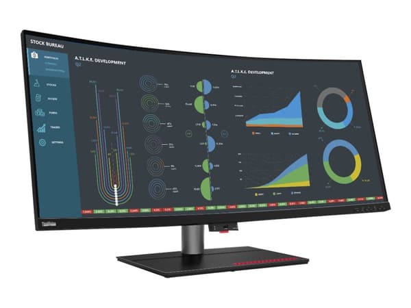 Lenovo ThinkVision P40w-20 - LED-skärm - böjd - 40" (39.7" visbar) - 5120 x 2160 WUHD @ 75 Hz - IPS - 300 cd/m² - 1000:1 - 4 ms - 2xThunderbolt 4, Di