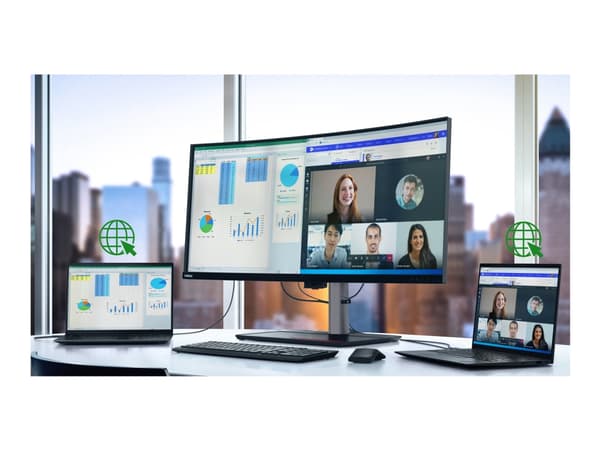Lenovo ThinkVision P40w-20 - LED-skärm - böjd - 40" (39.7" visbar) - 5120 x 2160 WUHD @ 75 Hz - IPS - 300 cd/m² - 1000:1 - 4 ms - 2xThunderbolt 4, Di